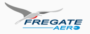 Oiseau Frégate stylisé et texte FREGATE AERO